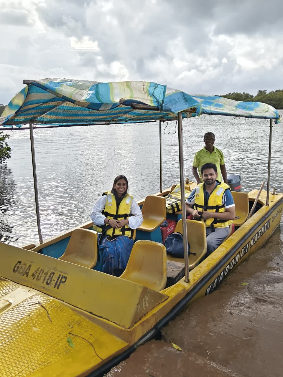 The couple aboard a river boat during the Mercure stay